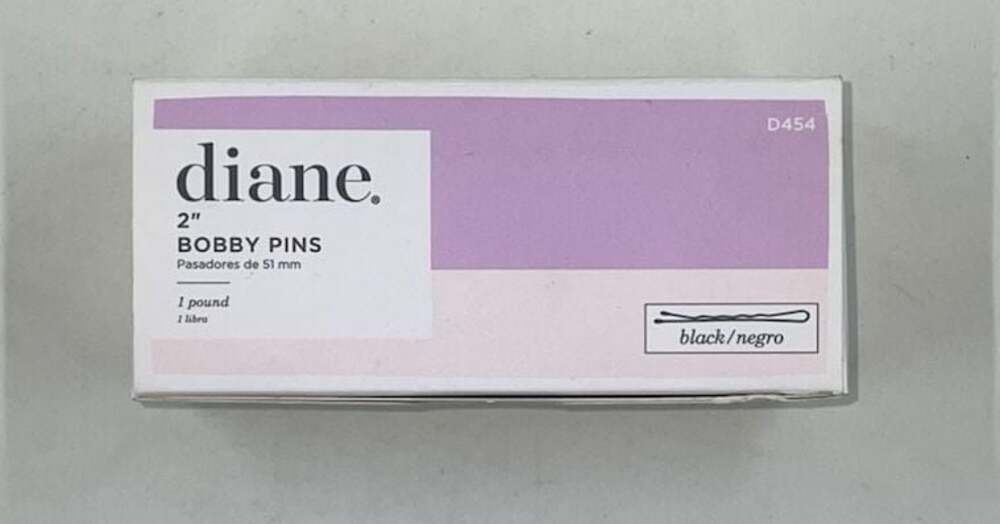 Diane 2" Bobby Pins D454 Black 1 Pound Box